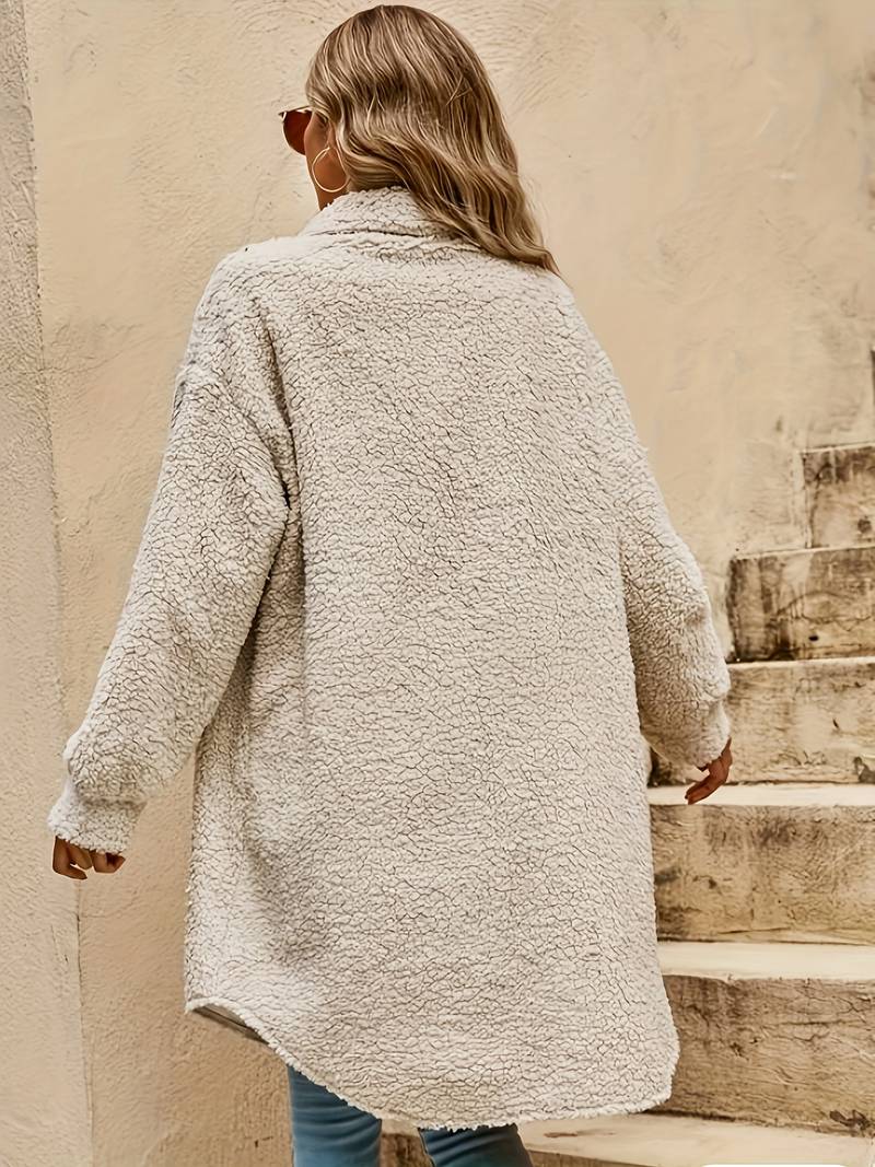 Oversized Teddyjas Met Knopen | Winter