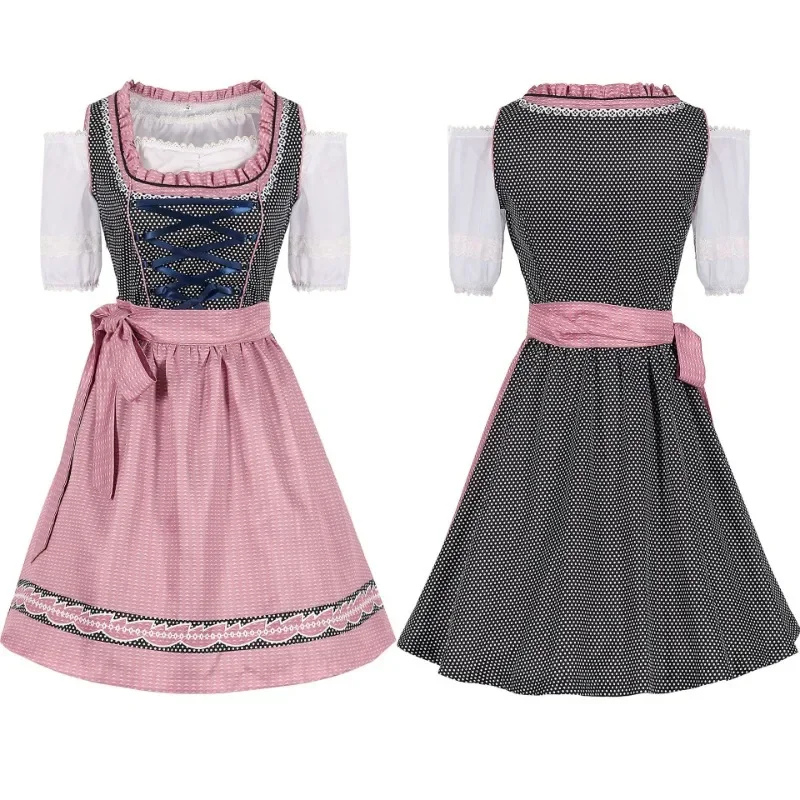 Klassieke Oktoberfest Dirndljurk Met Kanten Rand | Midi
