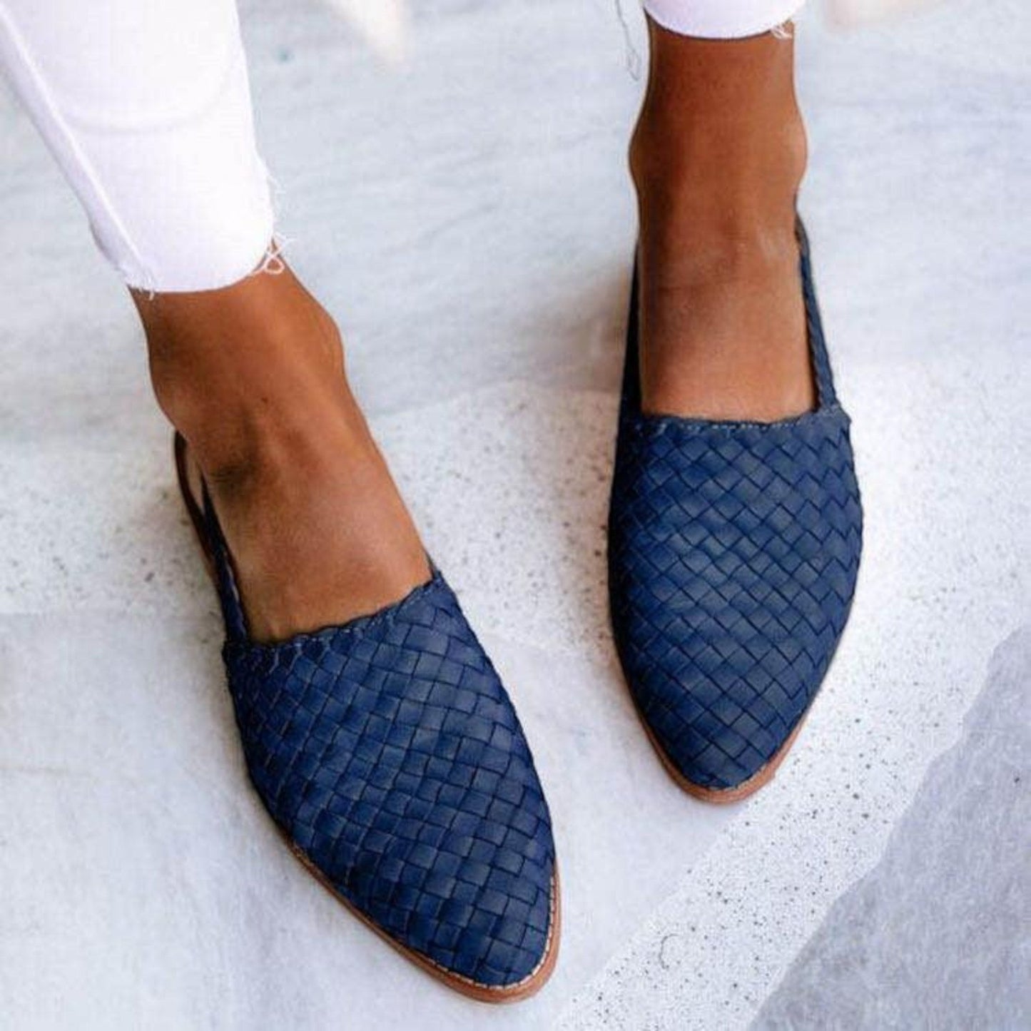 Casual Platte Sandaal | Slingback