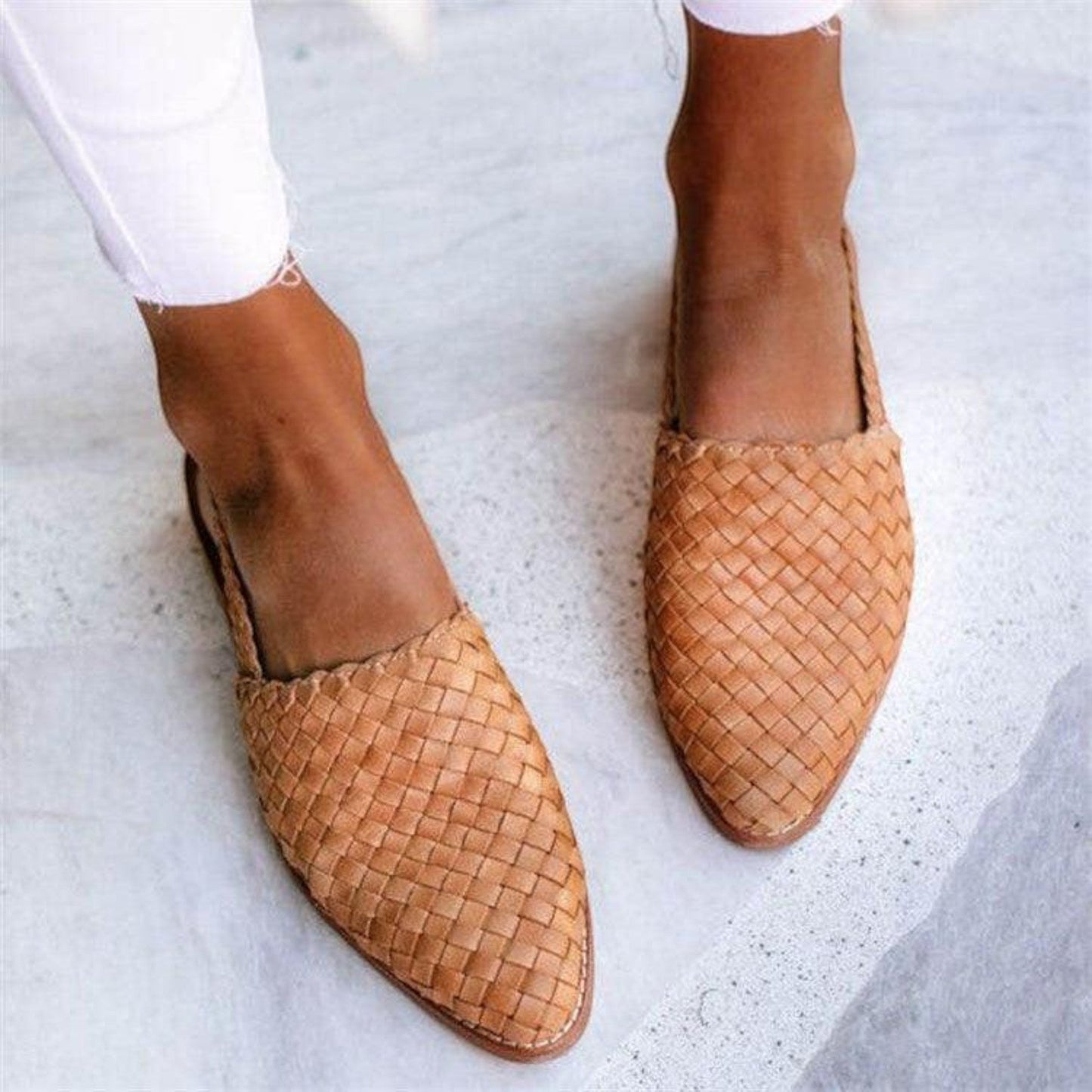 Casual Platte Sandaal | Slingback