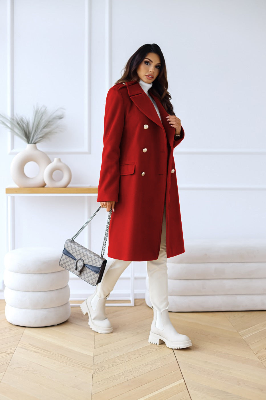 Trenchcoat Met Reverskraag En Knoopsluiting | Winter