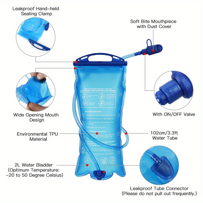 HydroFlow Sport Rugzak – 2L Hydratatiepack voor Hardlopen, Fietsen & Hiking | Lichtgewicht & Comfortabel