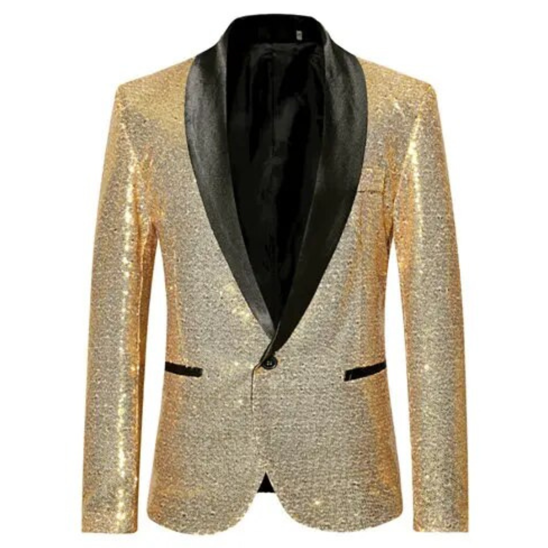 Stijlvolle Heren Blazer Met Pailetten | Feest