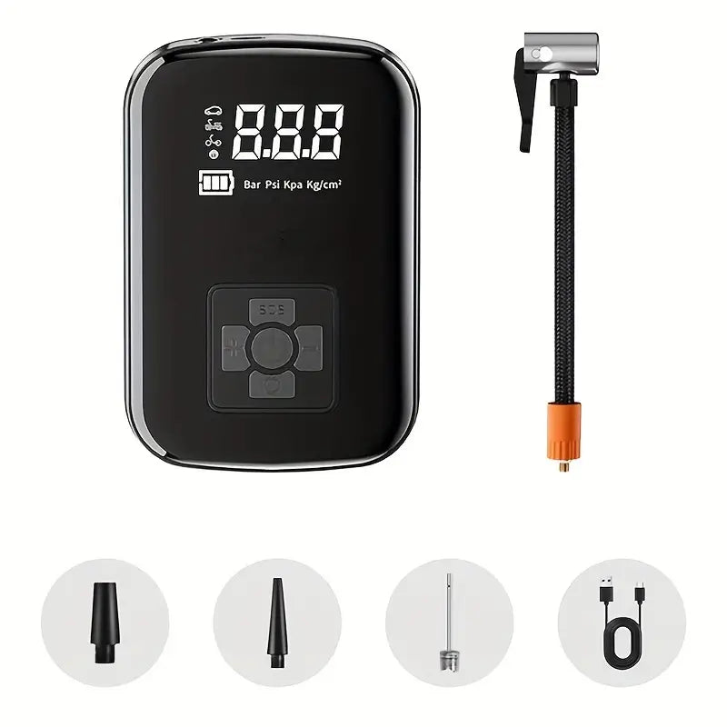 SmartPump Draagbare Luchtcompressor met LED Display - USB Opladen, Voor Banden, Fiets, Motor en Meer