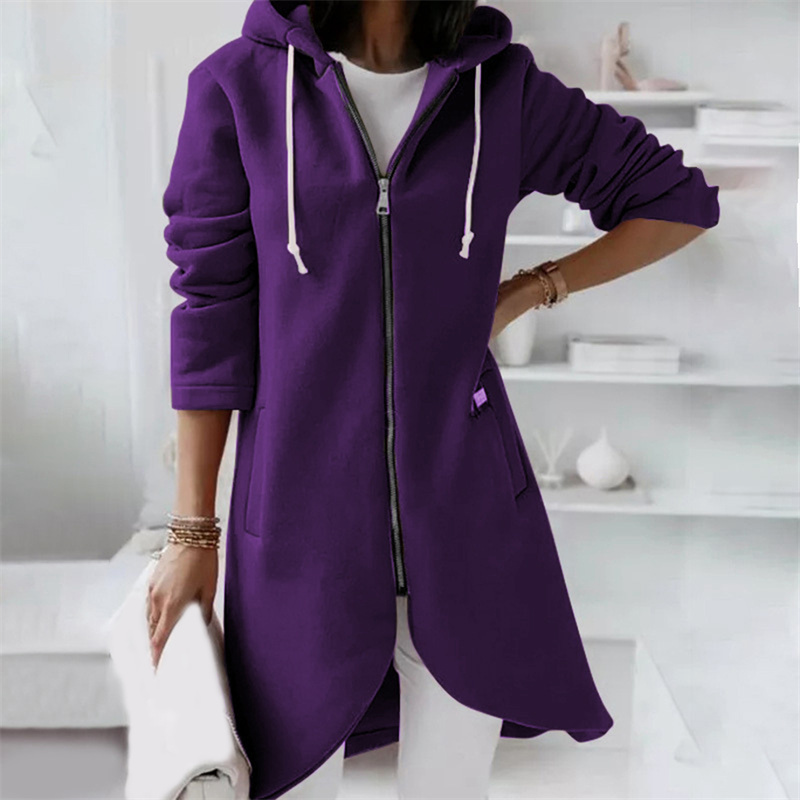 Stijlvolle Lange Hoodie | Met Ritssluiting