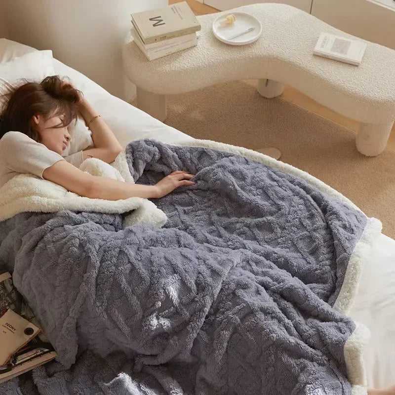Dikke Winter Fleece Deken - LuxyCozy