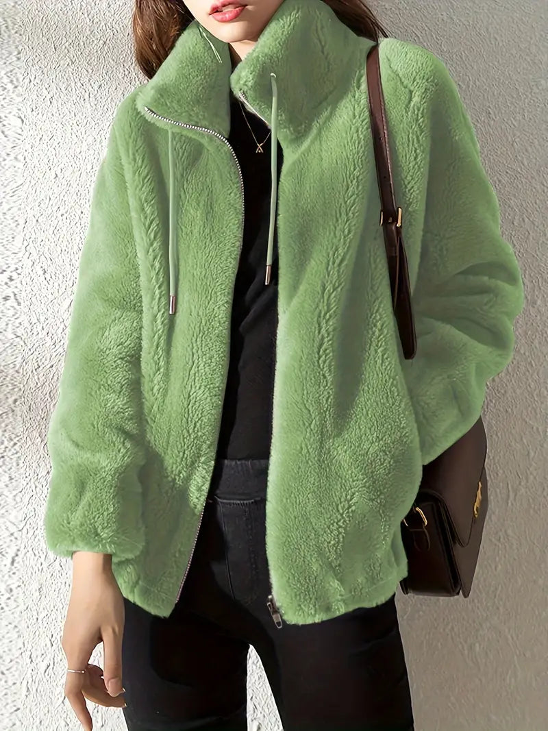 Teddy Vest Met Hoge Kraag | Winter