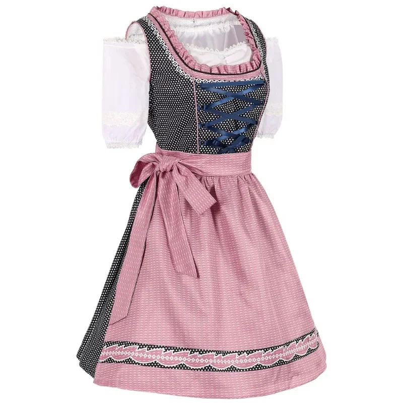 Klassieke Oktoberfest Dirndljurk Met Kanten Rand | Midi