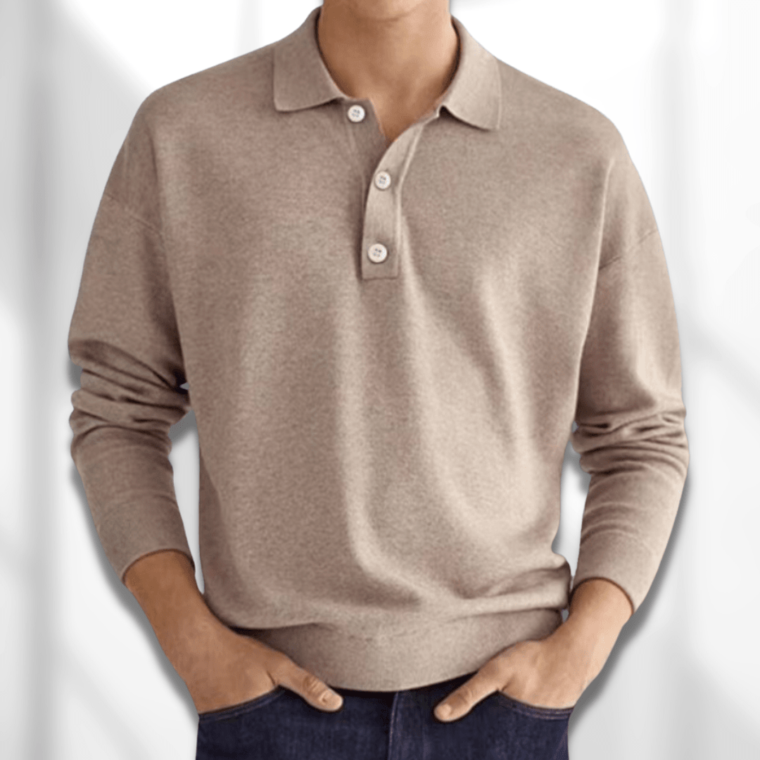Poloshirt Met Lange Mouwen Voor Heren | Casual