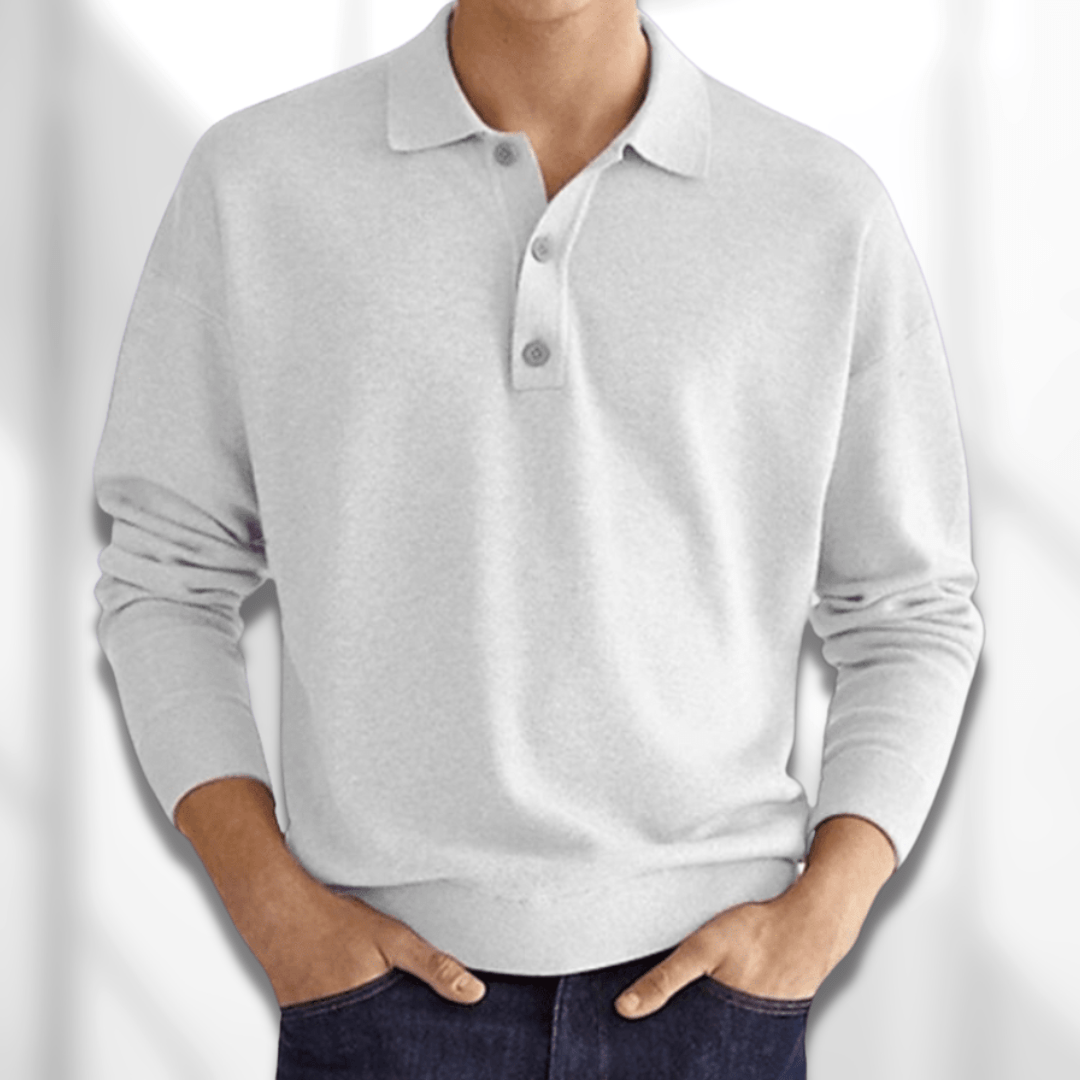 Poloshirt Met Lange Mouwen Voor Heren | Casual