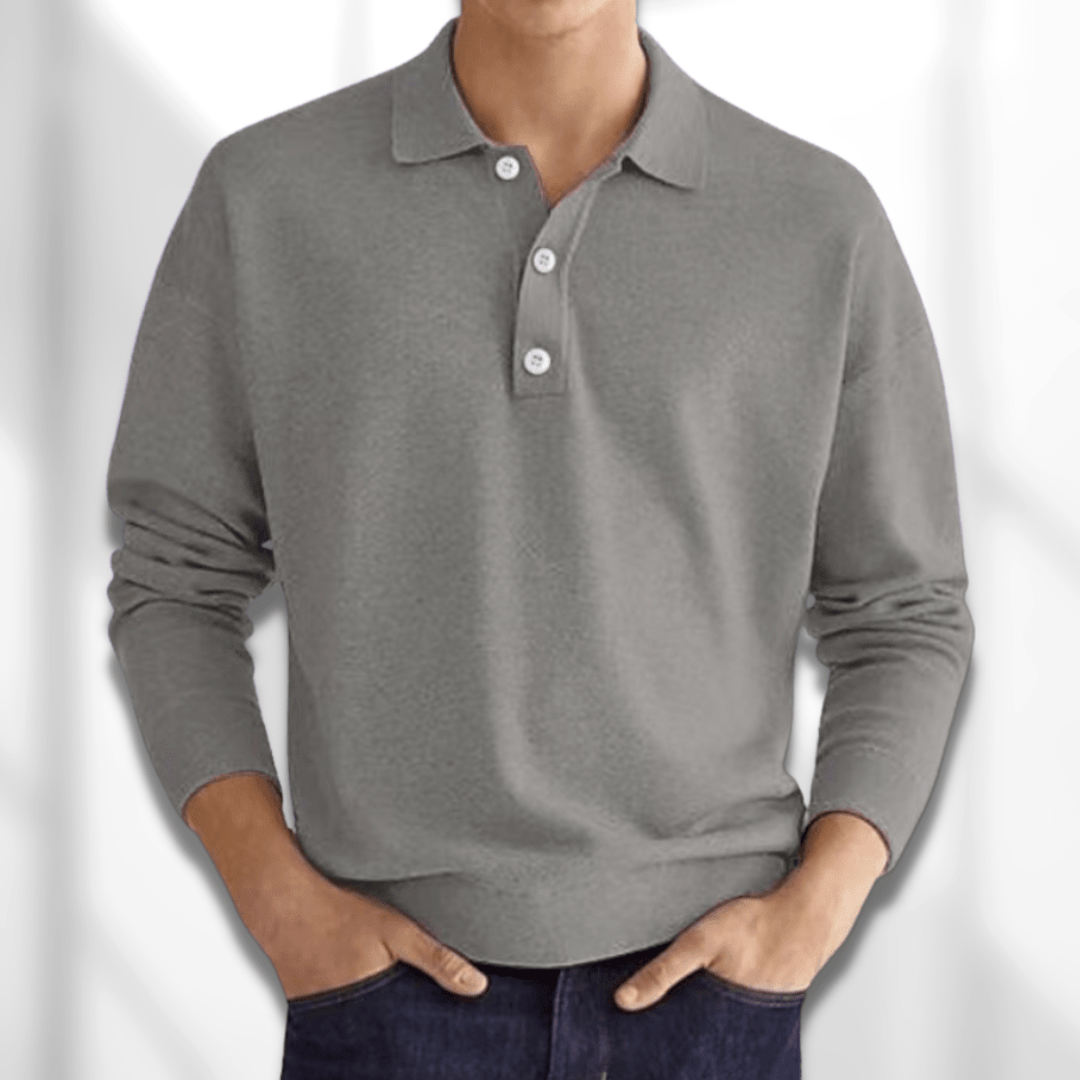 Poloshirt Met Lange Mouwen Voor Heren | Casual