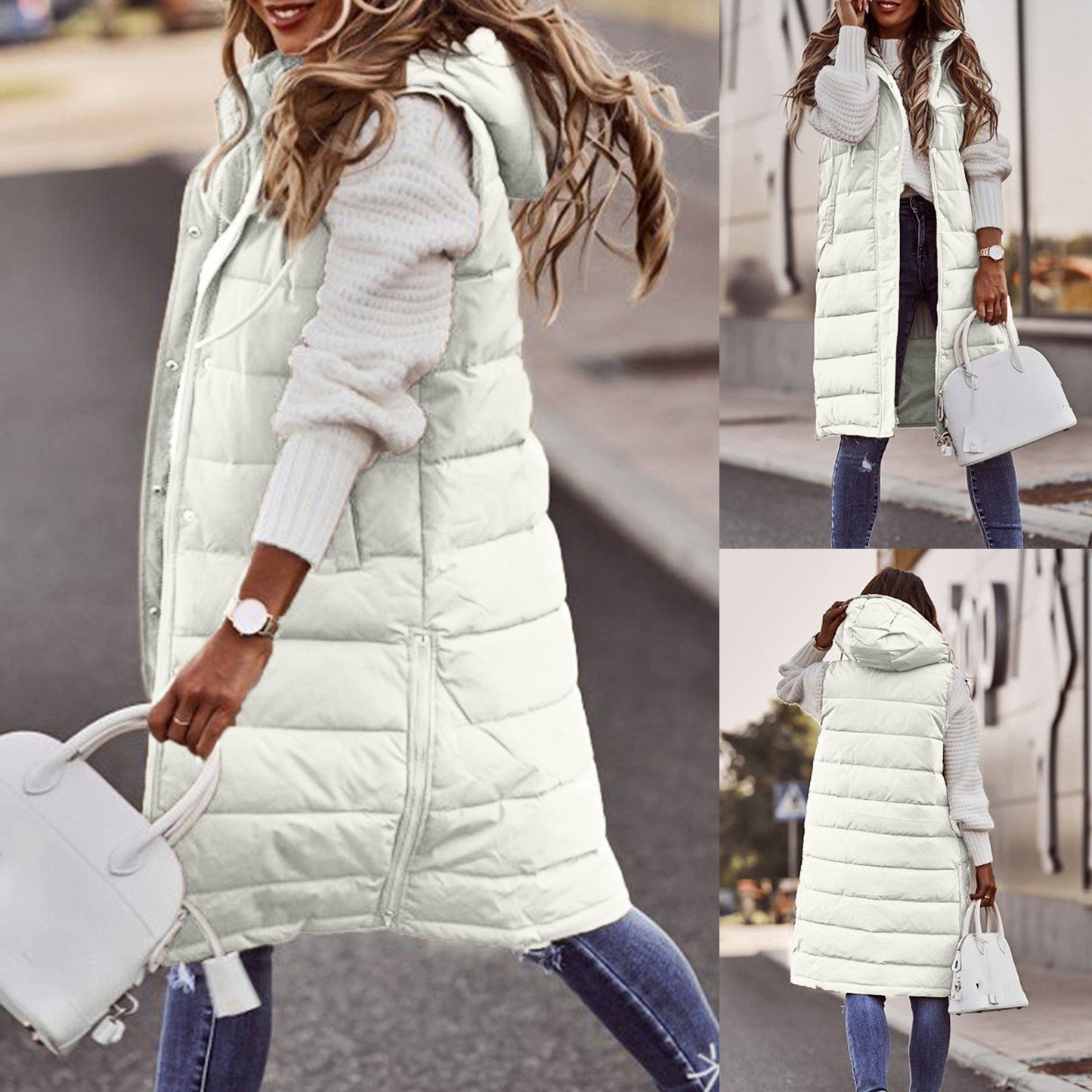 Lang Gewatteerd Vest | Warm