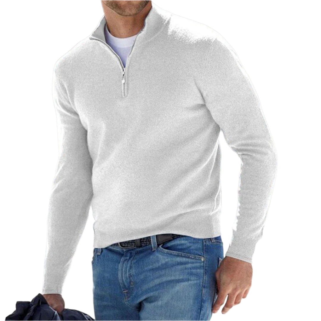 Casual Trui Met Halve Rits voor Heren
