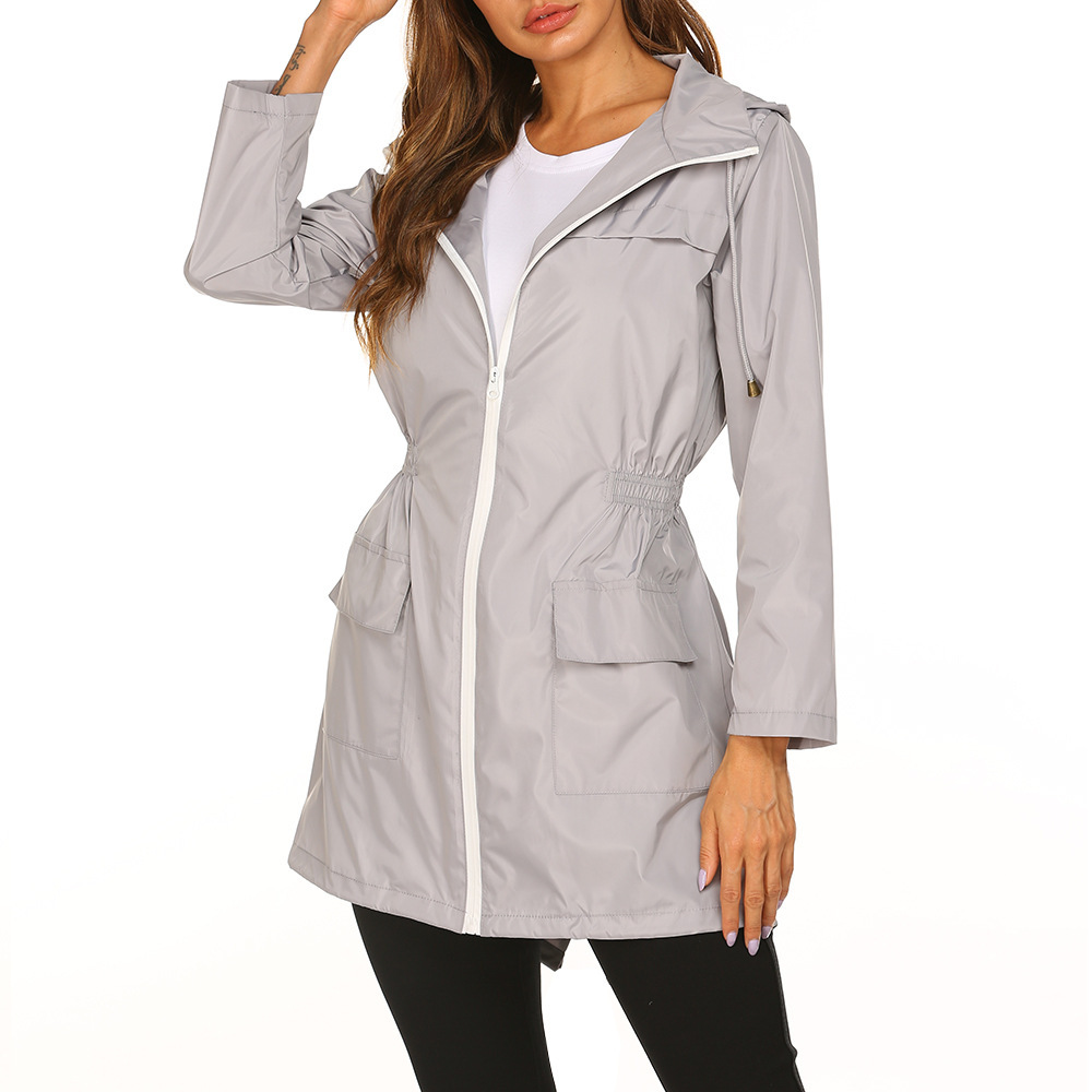 Casual Regenjas Met Capuchon | Lang