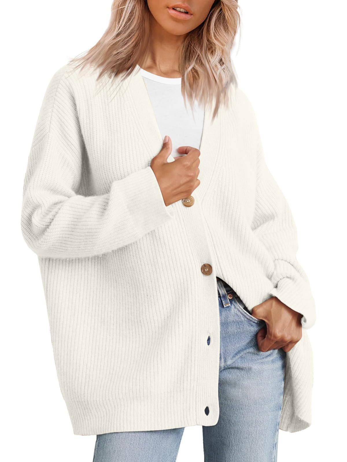 Gestreept Vest Met V-hals | Oversized