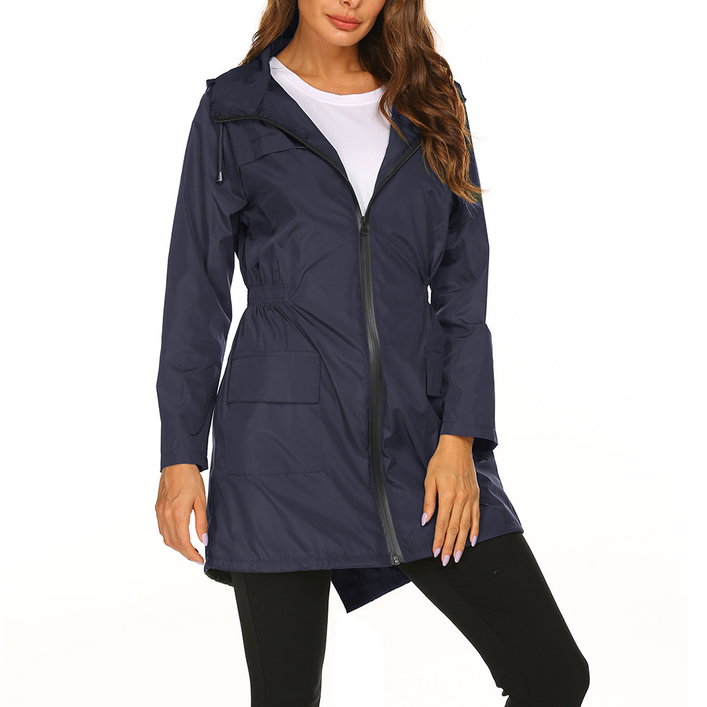 Casual Regenjas Met Capuchon | Lang