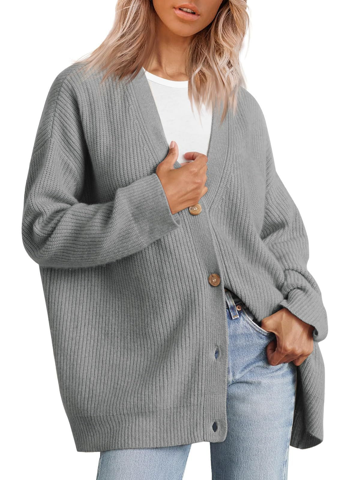 Gestreept Vest Met V-hals | Oversized