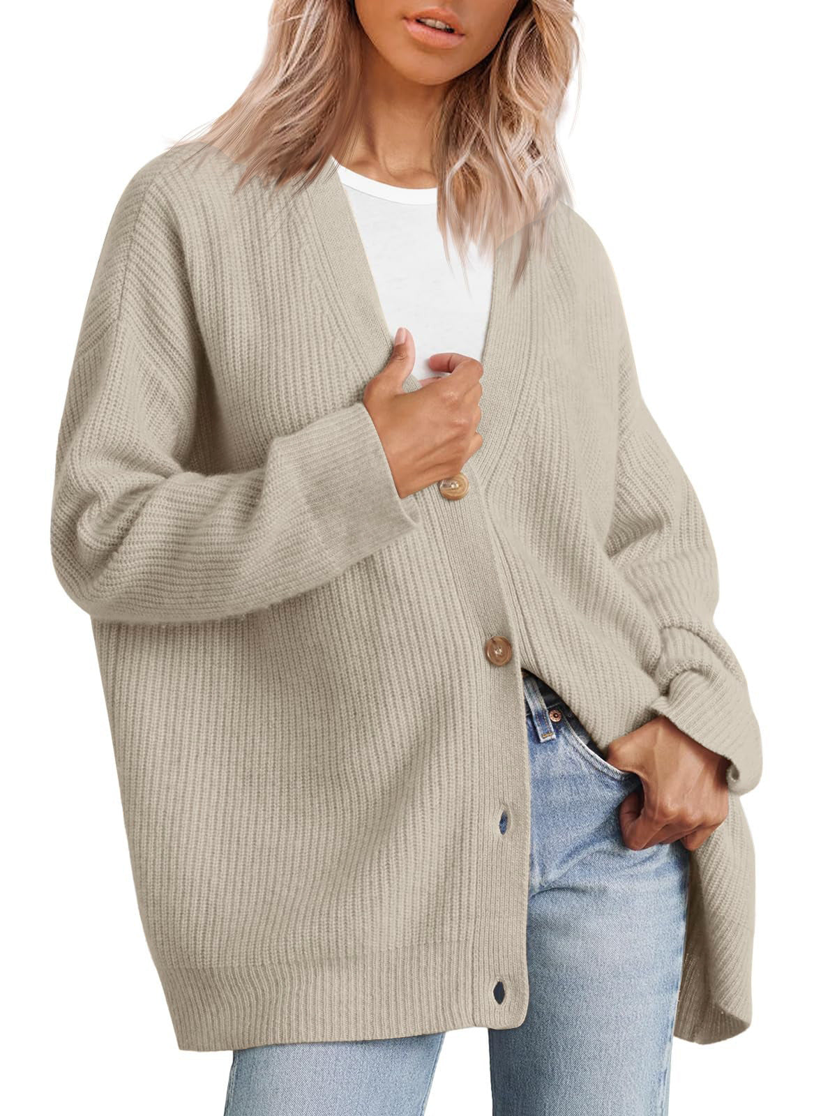 Gestreept Vest Met V-hals | Oversized