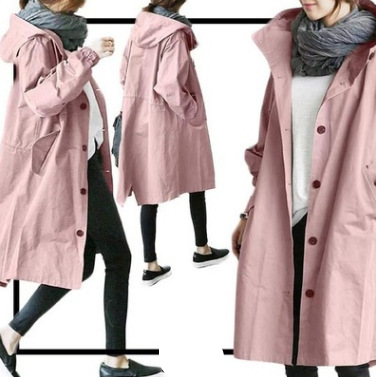 Lange Regenjas Met Capuchon | Knoopsluiting