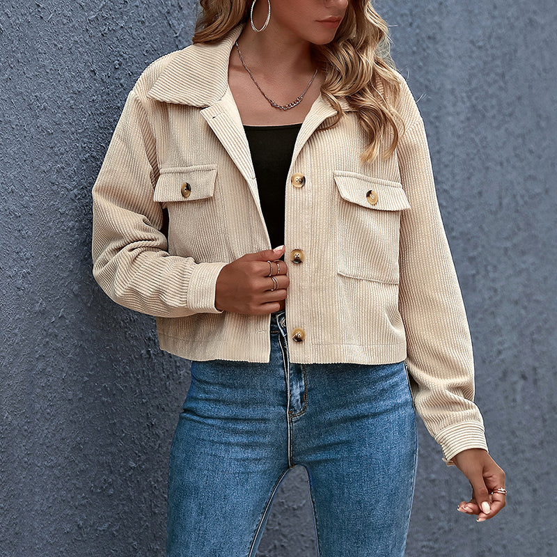 Casual Kort Overgangsjasje | Knoopsluiting