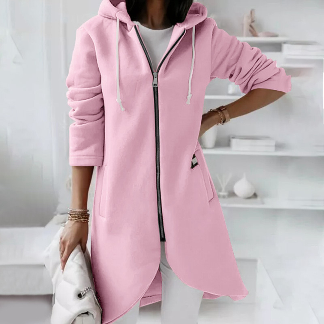 Stijlvolle Lange Hoodie | Met Ritssluiting