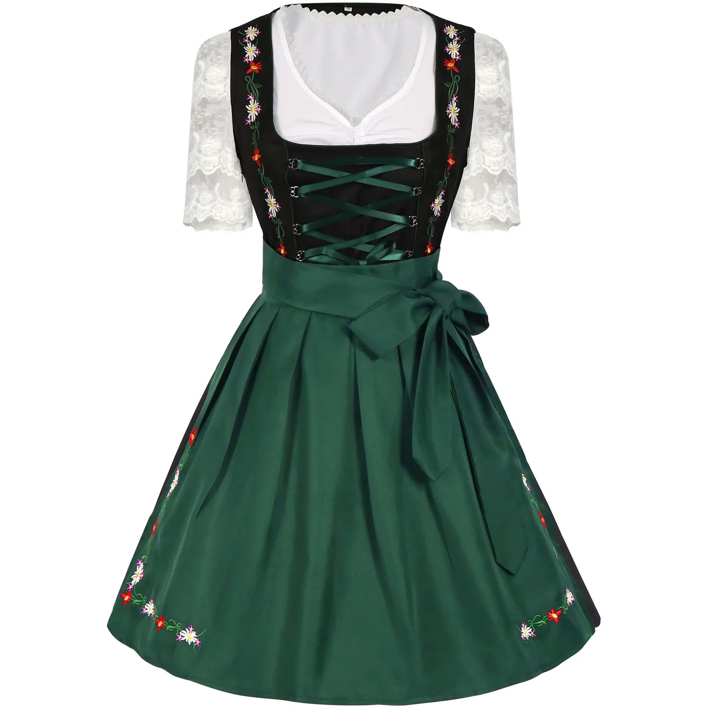 Traditionele Groene En Zwarte Oktoberfest Dirndl