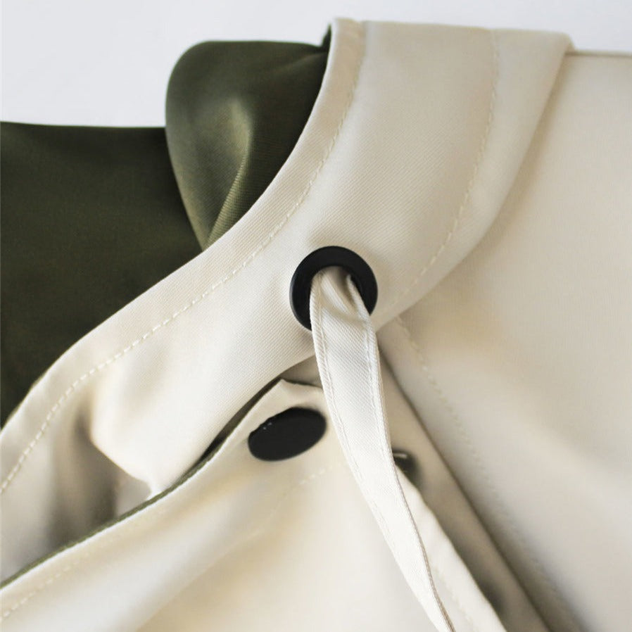 Stijlvolle Korte Trenchcoat | Gedrapeerde Kraag