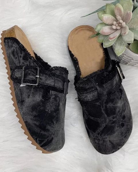 Stijlvolle Klompen Met Luipaardprint En Gesp | Canvas