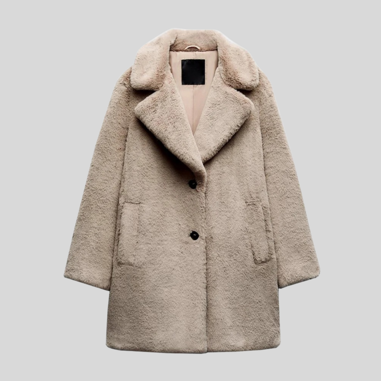 Oversized Winterjas Met Teddybont | Warm