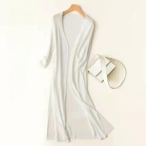Gebreid Vest Met Open Voorkant | Lang