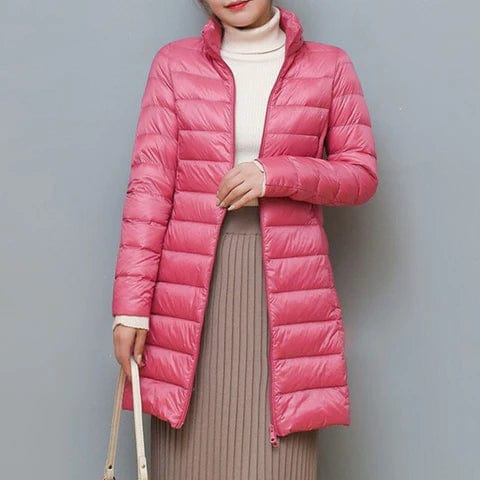 Lange Gewatteerde Jas Met Capuchon | Herfst