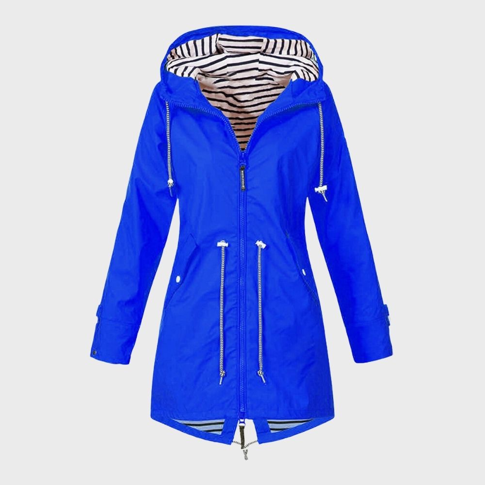 Middellange Regenjas Met Capuchon | Verstelbare Taille