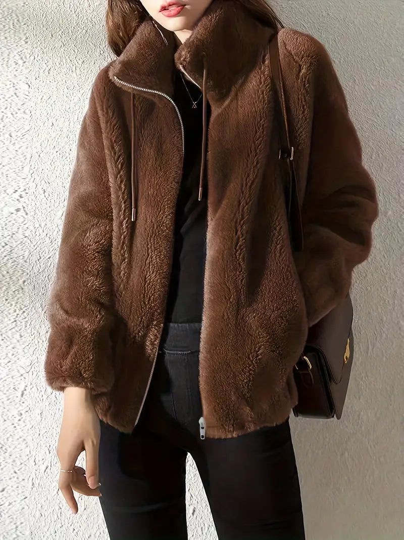 Teddy Vest Met Hoge Kraag | Winter