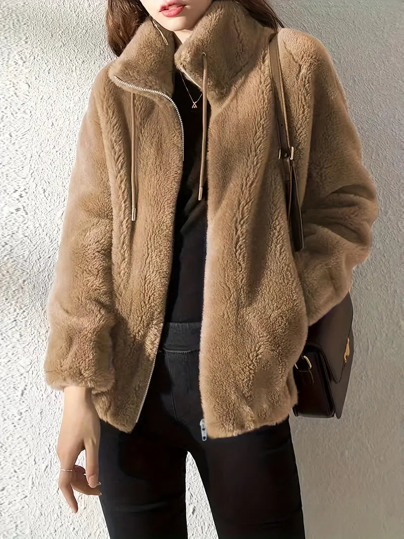 Teddy Vest Met Hoge Kraag | Winter