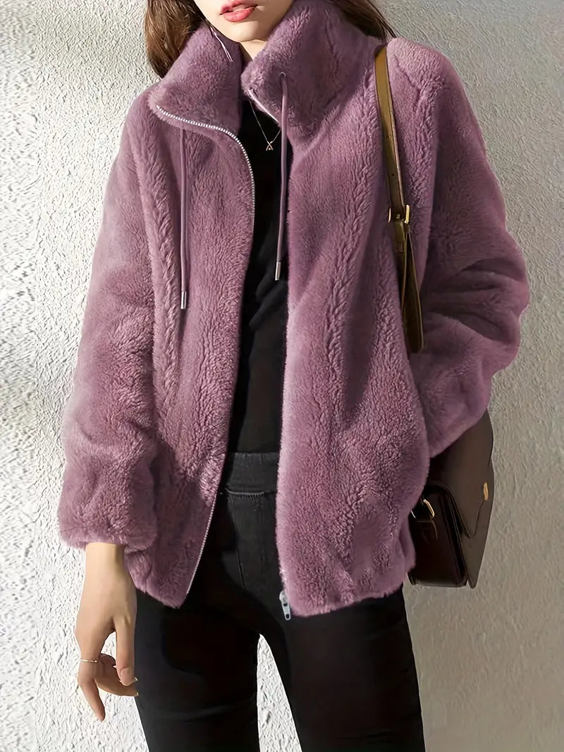 Teddy Vest Met Hoge Kraag | Winter