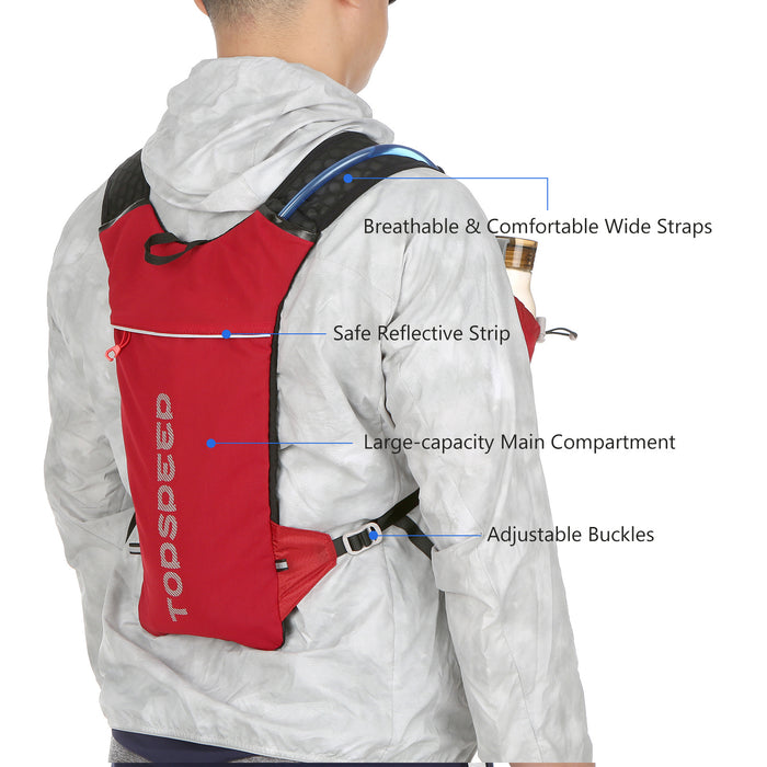 HydroFlow Sport Rugzak – 2L Hydratatiepack voor Hardlopen, Fietsen & Hiking | Lichtgewicht & Comfortabel