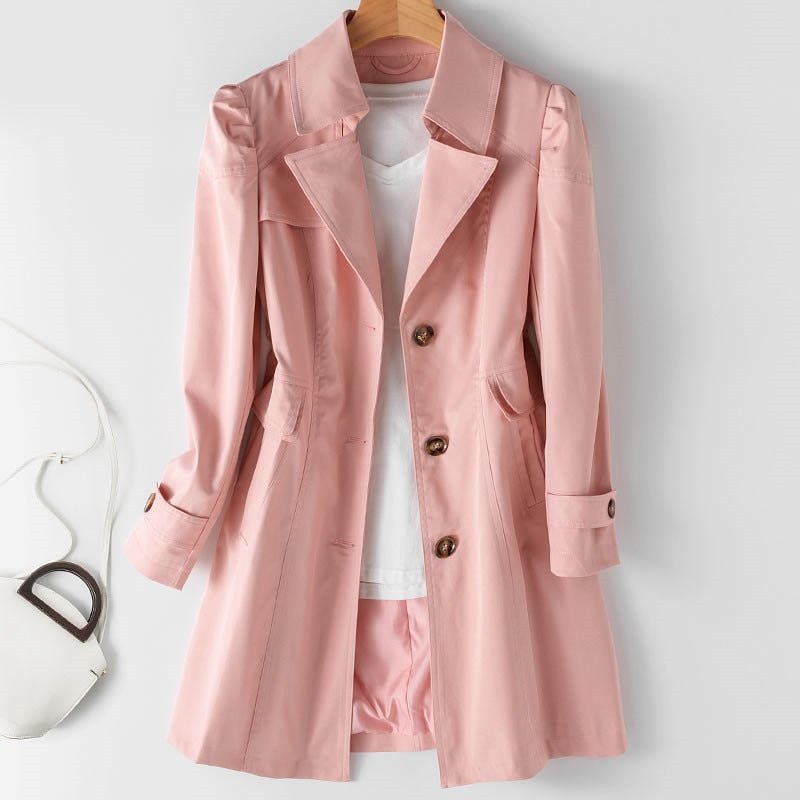 Trenchcoat Met Enkele Rij Knopen | Knoopsluiting