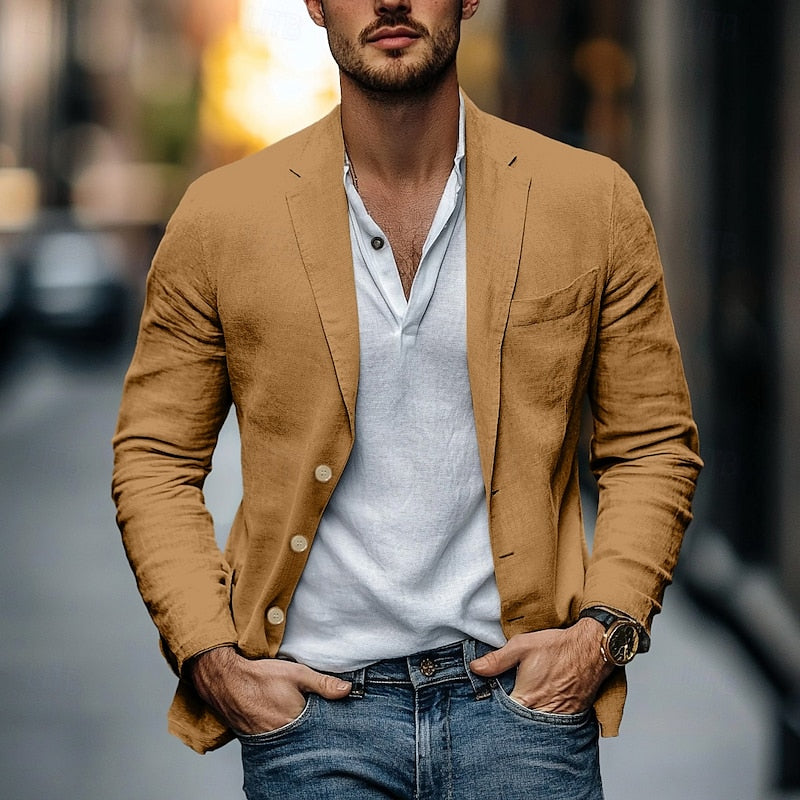Casual Zomerblazer Voor Heren | Linnen
