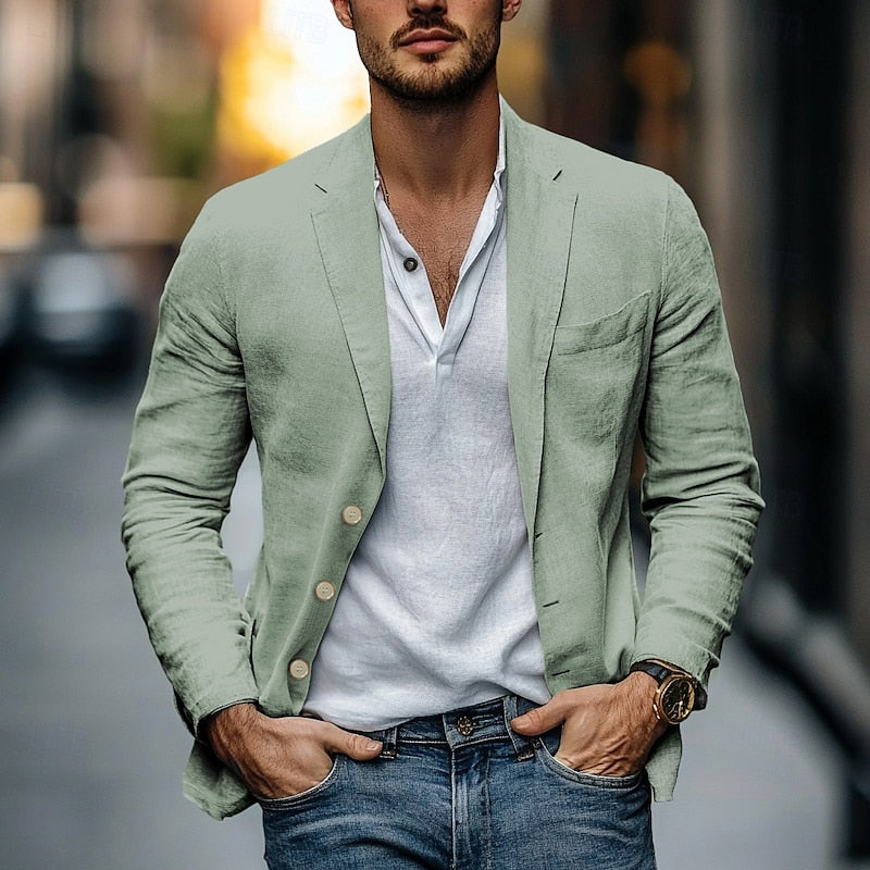 Casual Zomerblazer Voor Heren | Linnen