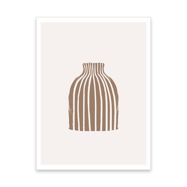 Boho Botanische Bladeren Canvas - Abstracte Wanddecoratie