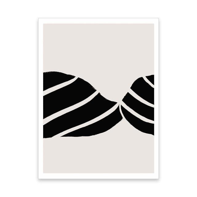 Boho Botanische Bladeren Canvas - Abstracte Wanddecoratie