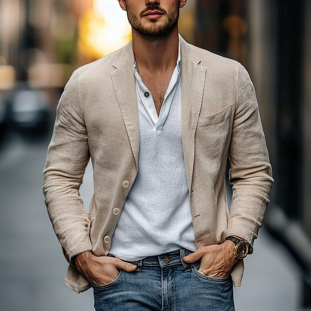 Casual Zomerblazer Voor Heren | Linnen