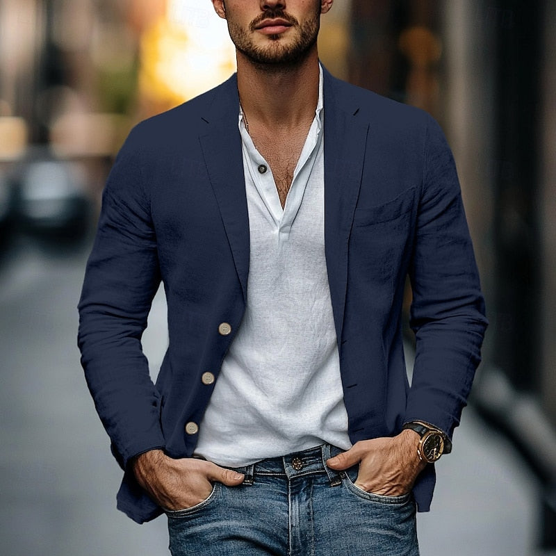 Casual Zomerblazer Voor Heren | Linnen