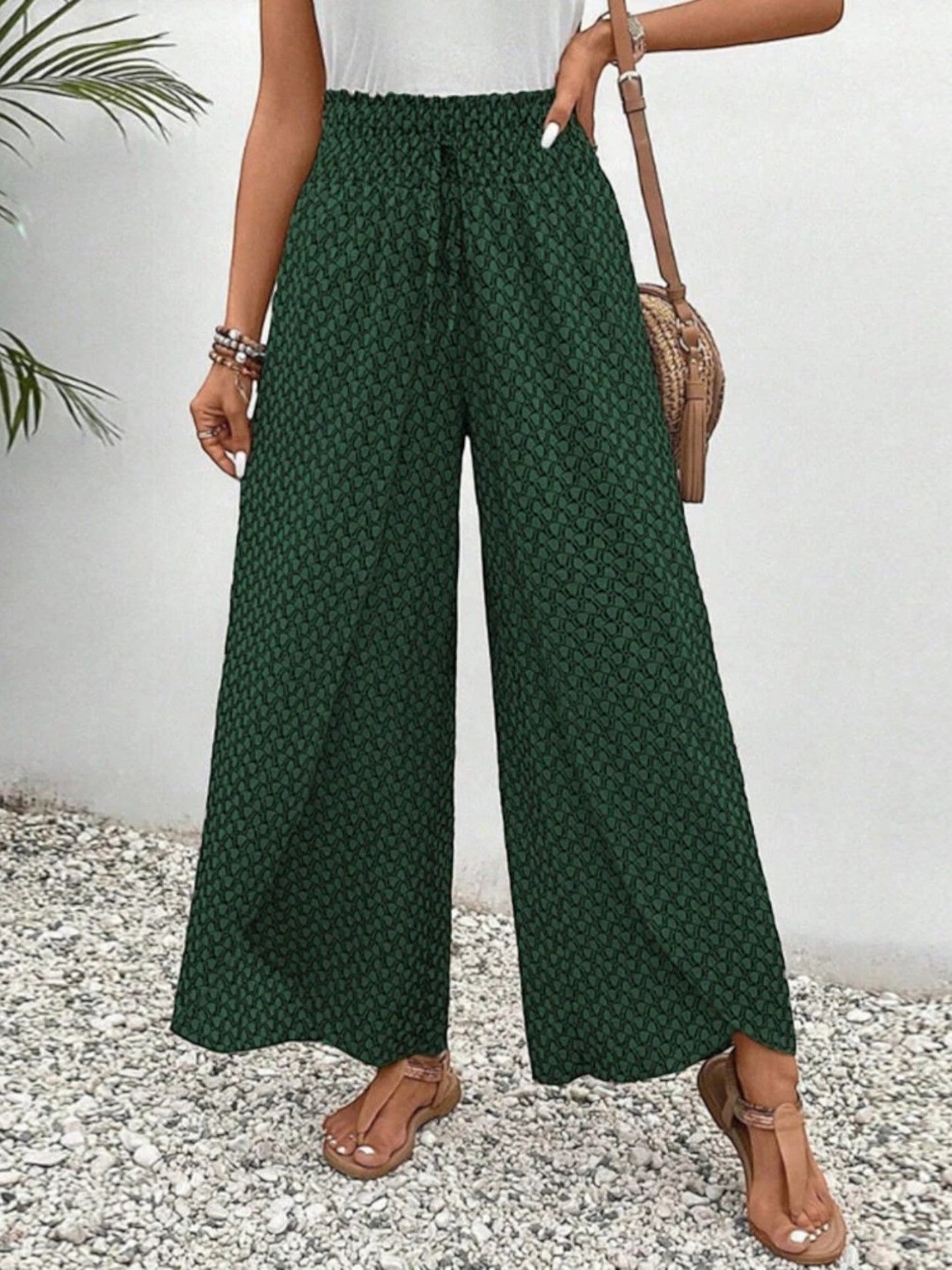 Zomerbroek Met Wijde Pijpen | Hoge Taille