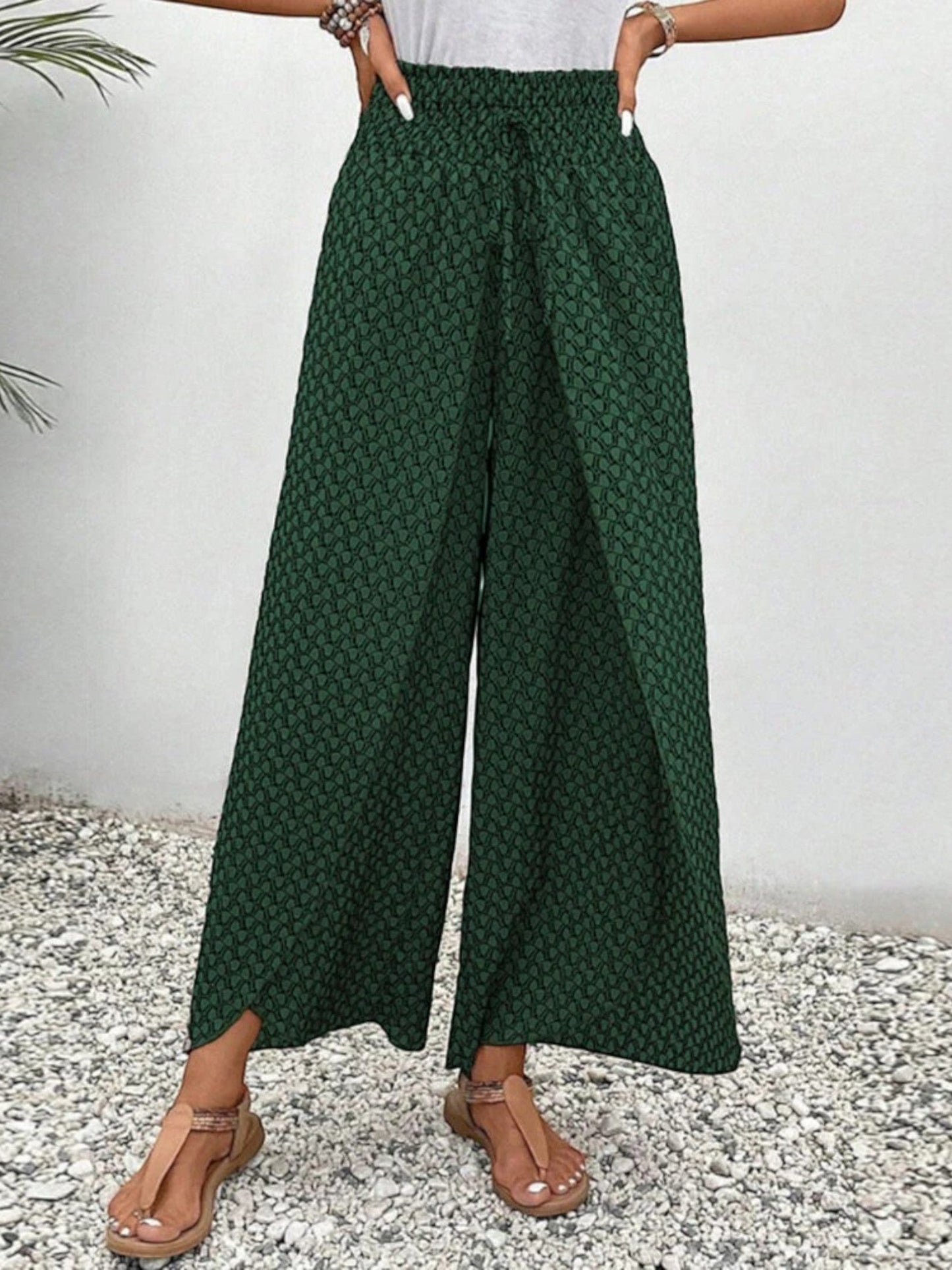 Zomerbroek Met Wijde Pijpen | Hoge Taille