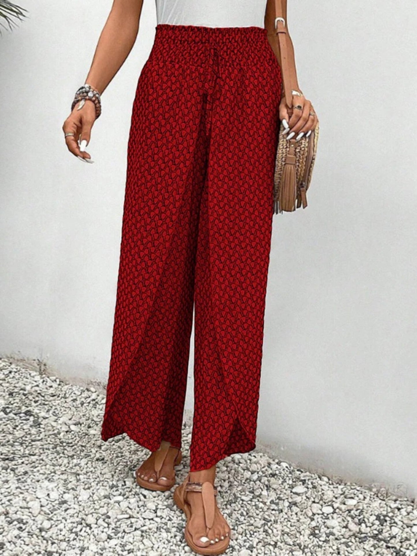 Zomerbroek Met Wijde Pijpen | Hoge Taille