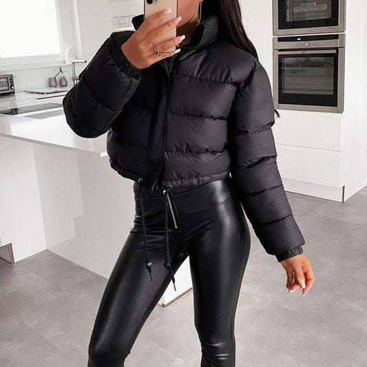 Casual Cropped Puffer Winterjas Voor Dames - Sasha