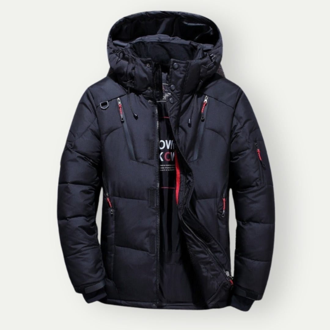 Heren Parka Winterjas Met Rits En Capuchon | Lange Mouwen