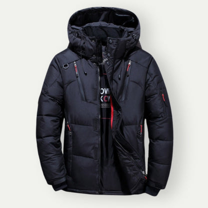 Heren Parka Winterjas Met Rits En Capuchon | Lange Mouwen
