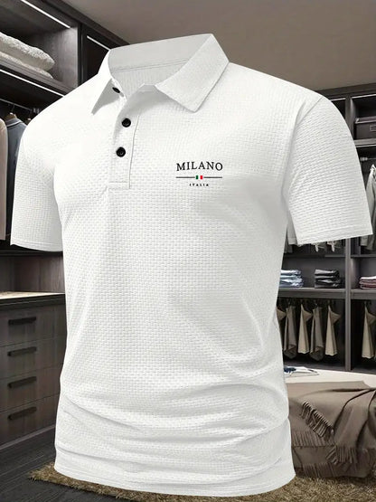 Stijlvol Gestructureerd Poloshirt Voor Heren | Korte Mouw